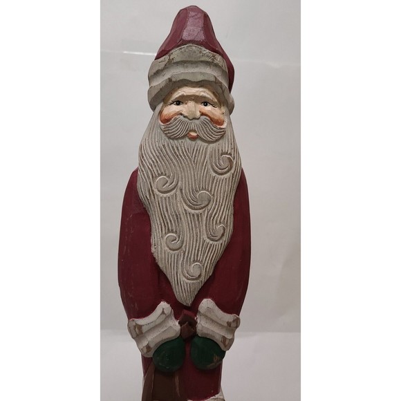 20" Wood Santa & Mrs Claus Pier 1 Christmas - Picture 8 of 9